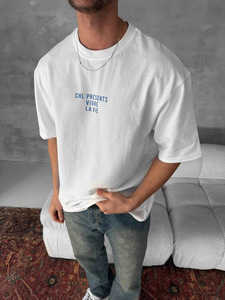 เสื้อยืดผู้ชายทรงบ็อกซี่ คอกลม ลายพราง พิมพ์ลายด้วยความร้อน ระบายอากาศได้ดี ขนาดใหญ่พิเศษ ความยาวปกติ ผ้าฝ้าย 100% หนัก 260 กรัม แบบถัก - Product Image 6