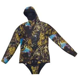 Yamamoto personalizado impermeable surf/buceo/<span class=keywords><strong>traje</strong></span> de pesca submarina 5mm camuflaje <span class=keywords><strong>neopreno</strong></span> 2 piezas cintura pantalones con capucha - Product Image 2