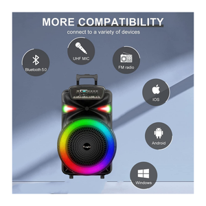 Haut-parleurs stéréo mobiles sans fil portables OEM 15 pouces Bon achat Extra Boombox Haut-parleurs de chariot d'extérieur haut de gamme avec échantillon gratuit - Product Image 5