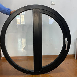 창고 응용 프로그램 용 알루미늄 원형 창 허리케인 충격 방음 이중 유약 원형 창 - Product Image 1