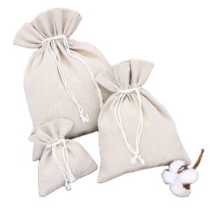 Bolsa de Regalo Pequeña de Tela de Algodón Reutilizable con Logotipo Personalizado al por Mayor, Bolsa con Cordón Ecológica - Product Image 1