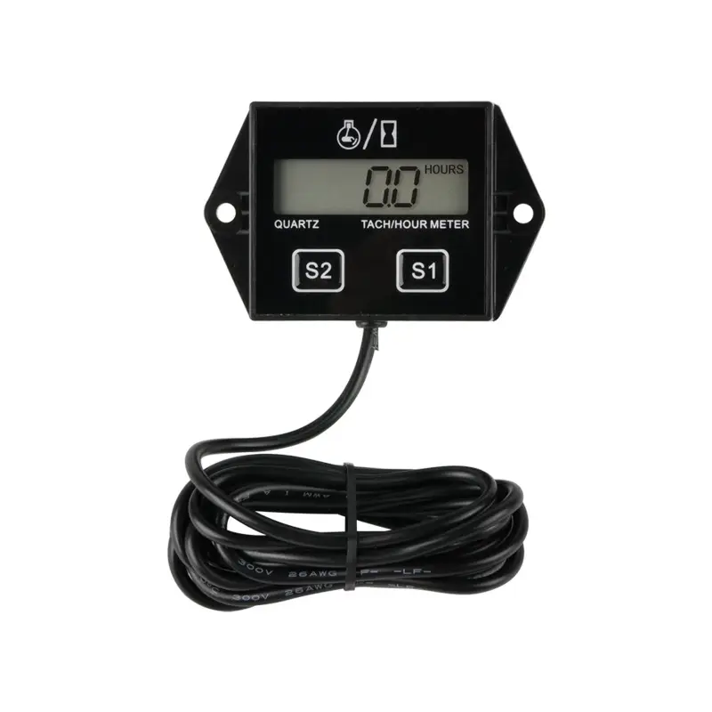 Không Thấm Nước Nhỏ Xe Máy Lcd Hẹn Giờ Tachometer Kỹ Thuật Số Động Cơ Hour Meter Đối Với Atv Thuyền Máy Snowmobile