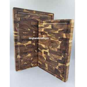 Tabla de cortar de madera de acacia hecha a mano 30x20x2,5 cm Tabla de cortar de cocina OEM Fabricante Proveedor mayorista Vietnam - Product Image 1