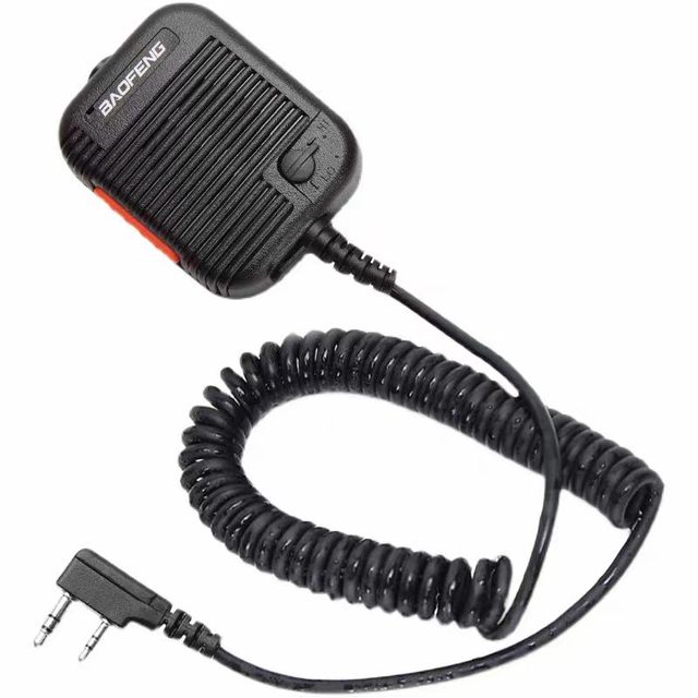 Baofeng AR-152 Walkie Talkie 2 Pin K Type Tactical Microphone Volume Adjustable 3.5mm Earphone Jack Speaker Mic for DM-32 UV-32