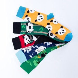 Mùa đông vui Funky Panda hoa chim đầy màu sắc giải trí unisex phim hoạt hình vớ - Product Image 2