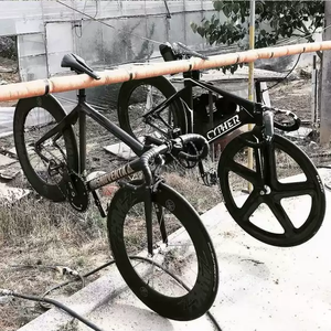 Bicicleta de Carretera CYPHER de Piñón Fijo con Ruedas de Disco de Fibra de Carbono para Carreras, Bicicleta Completa de Alto Rendimiento de Fibra de Carbono - Product Image 2