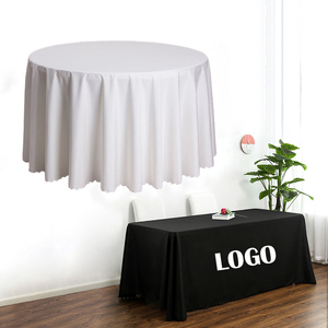 Mantel Redondo Nappe De Bảng Ronde Gros Trắng Polyester Vòng Khăn Trải Bàn 120 Inch Bảng Quần Áo Vòng Cho Đám Cưới Trang Trí - Product Image 1