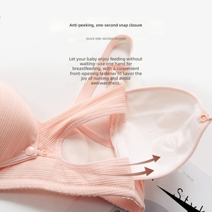 <span class=keywords><strong>Reggiseno</strong></span> Allattamento Senza Fili Rimovibile con Chiusura Posteriore, Coppe Intere Traspiranti per Donne in Gravidanza e Allattamento, Intimo Premaman - Product Image 5