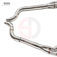 Collecteur d'échappement long en acier inoxydable SDO Premium pour Ford Mustang V8 5.0L 2015-2024 avec bouclier thermique haute performance