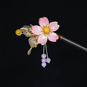 Vintage Chinese Wood Tassel <b>Hair</b> Stick <b>Chopstick</b> for Women Handmade 17cm KN V668 - Product Image 5