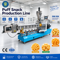 Ligne de production de machines de fabrication d'aliments à haute efficacité pour snacks soufflés à double vis, maïs et riz, fournie par l'usine CE