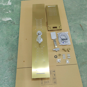 ชุดฝักบัวอาบน้ำแบบแขวนผนัง วัสดุสแตนเลส 304 สีเทาเมทัลลิก พร้อมระบบควบคุมอุณหภูมิแบบดิจิตอล และหัวฉีดแบบสเปรย์ด้านบน - Product Image 2