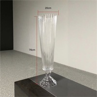 Vase cylindrique moderne en verre transparent, design élégant et vintage, style chinois, pour mariage, ornement de table, événement, fête, nouvelle arrivée