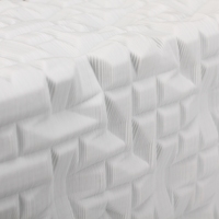 Vase en céramique imprimé par 3D d'art carré géométrique minimaliste blanc de luxe de Morden pour la décoration à la maison
