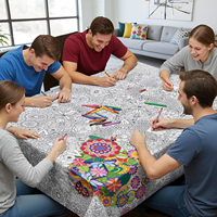 Nappe de coloriage imperméable pour enfants, toile de dessin réutilisable pour les activités de vacances et de Pâques