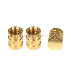 China Manufacture Custom Size M2 M2.5 M3 M4 M5 M6 M8 Blind Hole Insert Nuts Knurled Threaded Brass Insert Nut For Plastic