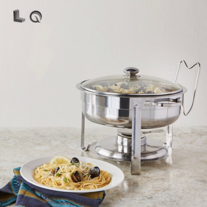 Lusso 5L argento Cheffing piatti divisi interno scaldare piatto Catering matrimonio Buffet Server vetro attrezzature per riscaldamento degli alimenti - Product Image 6