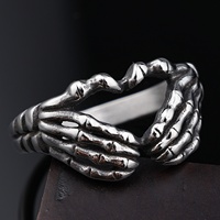Bijoux de motard pour femmes, Punk gothique, tendance, rétro, Punk gothique, cœur, papillon, crâne, cœur, bagues gothiques, cadeaux d'halloween