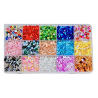 Kit de fabrication de bijoux DIY à 15 compartiments, perles de verre multicolores de 4 mm et perles tubulaires, coffret pour artisanat et colliers