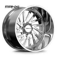 Jantes forgées FANXI Concave 24x14 8x180 24X10 8x170 26x16 8x6.5 pour Chevrolet 2500 GMC Denali 2500 Ford F250 avec enjoliveurs flottants