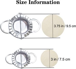 Presse à raviolis en acier inoxydable AUAM-6688, lot de 2, <span class=keywords><strong>moule</strong></span> à pierogi, <span class=keywords><strong>moule</strong></span> à wonton, sans BPA, emporte-pièce <span class=keywords><strong>pour</strong></span> pâte à raviolis - Product Image 2