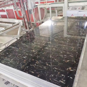 แผ่นพีวีซีติดผนังลายหินอ่อนรูปทรงเรขาคณิตสมัยใหม่แผ่นกันยูวีแบบมีกาวในตัวกันน้ำกันไฟสำหรับตกแต่งภายในห้องโถงจัดหาในประเทศจีน - Product Image 5