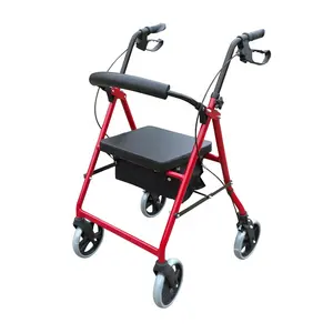 Caminhador de assento leve para idosos, auxílio para móveis com desbloqueio de luz para caminhante de alumínio com seat ro520