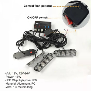 Đèn Nhấp Nháy Khẩn Cấp Gắn Lưới Tản Nhiệt Xe Hơi Màu Xanh Đỏ Hổ Phách Màu Vàng Trắng 16 Bóng 12V - Product Image 6