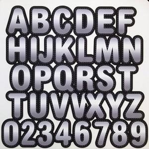 Bootregistratienummerkit Zilver Zwart Verloop Vinyl <span class=keywords><strong>Sticker</strong></span> Letternummer <span class=keywords><strong>Set</strong></span> voor Boot PWC Jetboot - Product Image 5