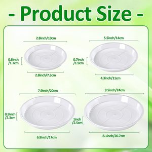 Plateau de <span class=keywords><strong>pot</strong></span> de fleurs en résine transparente blanche moderne avec <span class=keywords><strong>support</strong></span> de <span class=keywords><strong>pot</strong></span> de fleurs en plastique épaississant pour le jardin, la maison et la pépinière - Product Image 2