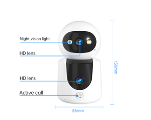 <span class=keywords><strong>Cam</strong></span>éra de sécurité Wifi <span class=keywords><strong>2k</strong></span> intérieure PTZ 360° °   <span class=keywords><strong>Cam</strong></span>éra de surveillance intelligente à vision nocturne couleur avec détection humaine par IA pour la maison, les bébés et les animaux domestiques - Product Image 3