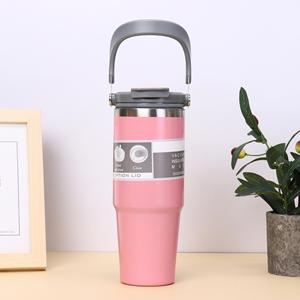 Bouteille d'eau en acier inoxydable de grande capacité 40 oz avec poignée, thermos à double paroi, tasse de voyage pour les sports de plein air - Product Image 6