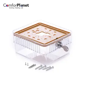 Air conditioner Transparent Plastic Universal thermostat protection guard box with Lock