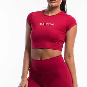 Super Qualità Workout Crea Top <span class=keywords><strong>Estetica</strong></span> Fit Gym T delle Donne Della Camicia - Product Image 3