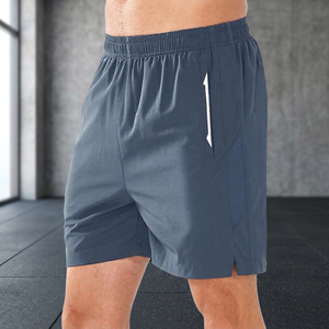 Shorts de sport pour hommes, taille mi-haute, tricotés, séchage rapide, légers, respirants, extensibles, pour entraînement sportif et usage décontracté - Product Image 2