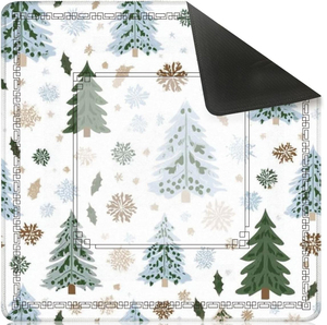 Tapis de Mahjong 31,5x31,5 cm, motif Festif Casse-Noisette et Sapin de Noël, Couleurs Vives, Antidérapant, Anti-bruit, Écologique, Durable, Pliable - Product Image 2