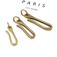 Cloxy Long 50/60/70mm en laiton porte-clés montage ceinture U crochet pour portefeuille porte-clés crochet en laiton portefeuille poisson crochet