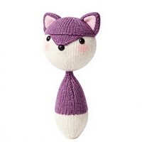 Poupée Amigurumi en crochet renard, porte-clés en peluche fait main, cadeau mignon pour fête, bricolage, cadeau pour enfants et débutants
