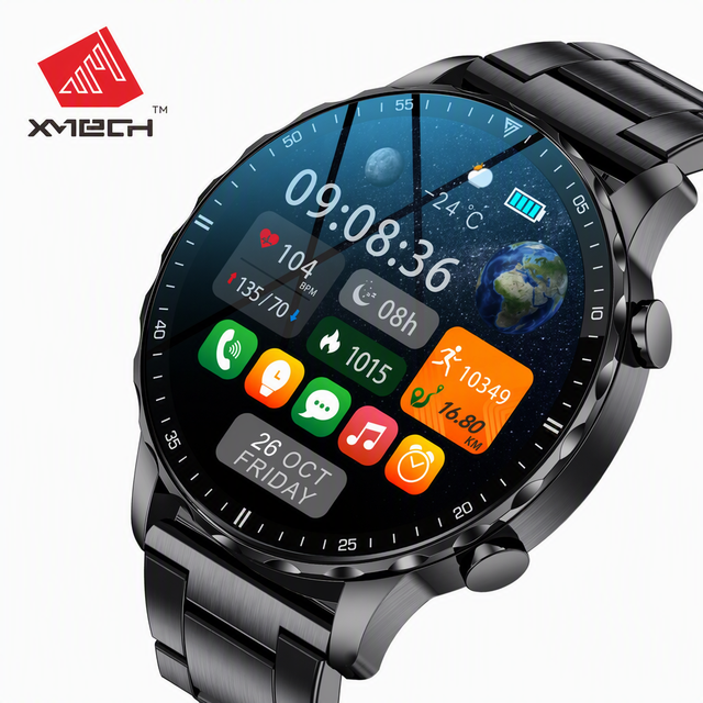 Men AI Voice Smartwatch  Call Fitness Tracker Blood Pressure Monitor Touch Screen Sport Watch