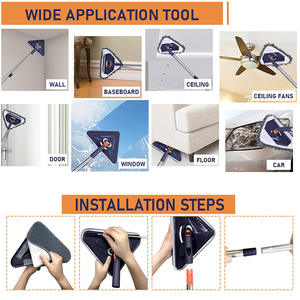 Balai de vadrouille en plastique mur à <span class=keywords><strong>sol</strong></span> Nettoyeur de plinthes et de sols - Product Image 4