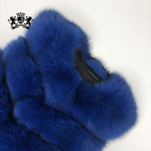 Chaleco de piel de zorro para <span class=keywords><strong>mujer</strong></span>, ropa cómoda y esponjosa, Color sólido, seis secciones, <span class=keywords><strong>2022</strong></span> - Product Image 4