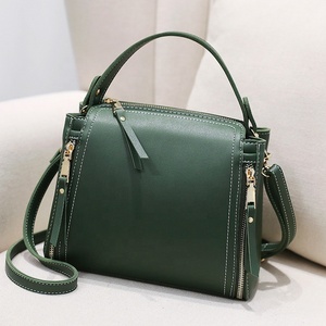 Bolsos de Mensajero de Cuero para Mujer, Bolsos Cruzados Casuales de Hombro, Bolsos Pequeños de PU, Bolso Tote, Negro/Rojo/Verde - Product Image 1