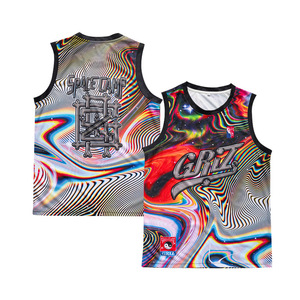 Fanshi Custom Jersey Team Jeugd logo bedrukking basketbal top mouwloos cartoon sublimatie basketbal shirt - Product Image 3