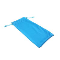 Haute Qualité Multi Couleurs Doux Microfibre Étui À Lunettes Pochettes Cordon Cheveux Ciseaux Sacs
