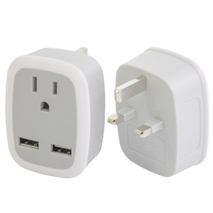 <span class=keywords><strong>Adaptador</strong></span> de viaje Internacional de EE. UU. A Reino Unido, enchufe Universal de 2.4A, <span class=keywords><strong>Cargador</strong></span> rápido, <span class=keywords><strong>adaptador</strong></span> de viaje inglés con 2 puertos USB - Product Image 2
