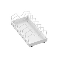 Étagère de cuisine réglable en métal pour casseroles, assiettes, bols, couvercles, organisateur d'ustensiles de cuisine, égouttoir, design moderne et minimaliste