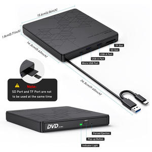 Nouveau <span class=keywords><strong>lecteur</strong></span> de CD/<span class=keywords><strong>DVD</strong></span> multifonction 5in1, <span class=keywords><strong>graveur</strong></span> de <span class=keywords><strong>lecteur</strong></span> optique <span class=keywords><strong>externe</strong></span> pour ordinateur de bureau <span class=keywords><strong>compatible</strong></span> avec Windows/<span class=keywords><strong>Mac</strong></span> OS/Linux - Product Image 2