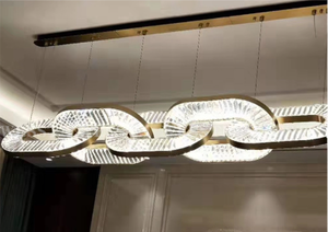 JYLIGHTING креативное здание для виллы, гостиничная лестница, дуплексное здание, Современная светлая Роскошная цепочка, длинная кольцевая люстра - Product Image 5