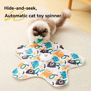 Juguete Eléctrico Giratorio para Gatos con Sonido y Diseño de Caza, Juguete Interactivo Automático para Gatos y Perros para Aliviar el Aburrimiento - Product Image 3
