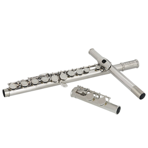 Cina fabbrica di vendita diretta di alta qualità MBAT 16 fori o C tono flauto d'argento con scatola di cuoio - Product Image 1